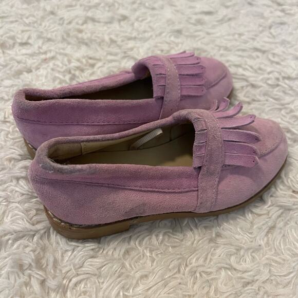 Janie and Jack Purple Suede Loafers - Picture 4 of 11